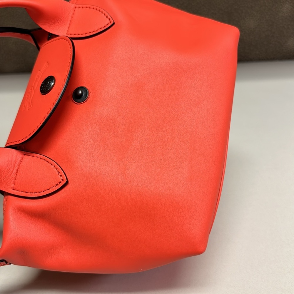 SOLD 🔥🔥🔥Longchamp LE PLIAGE XS Orange Leather Crossbody Bag - Picture 16 of 16